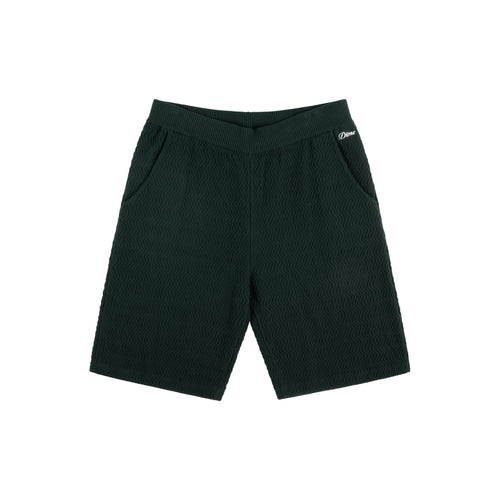 Dime Wave Cable Knit Shorts - Forest