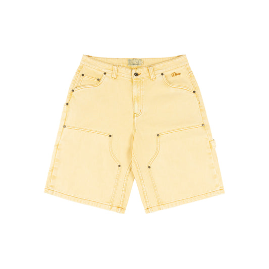 Dime Carpenter Denim Shorts - Lemon