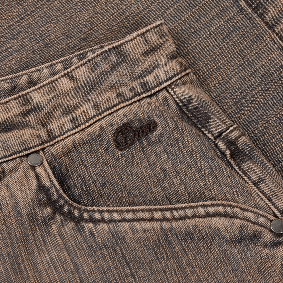 Dime Classic Denim Shorts - Premium Brown