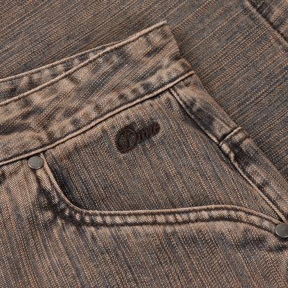 Dime Classic Denim Shorts - Premium Brown