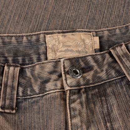 Dime Classic Denim Shorts - Premium Brown