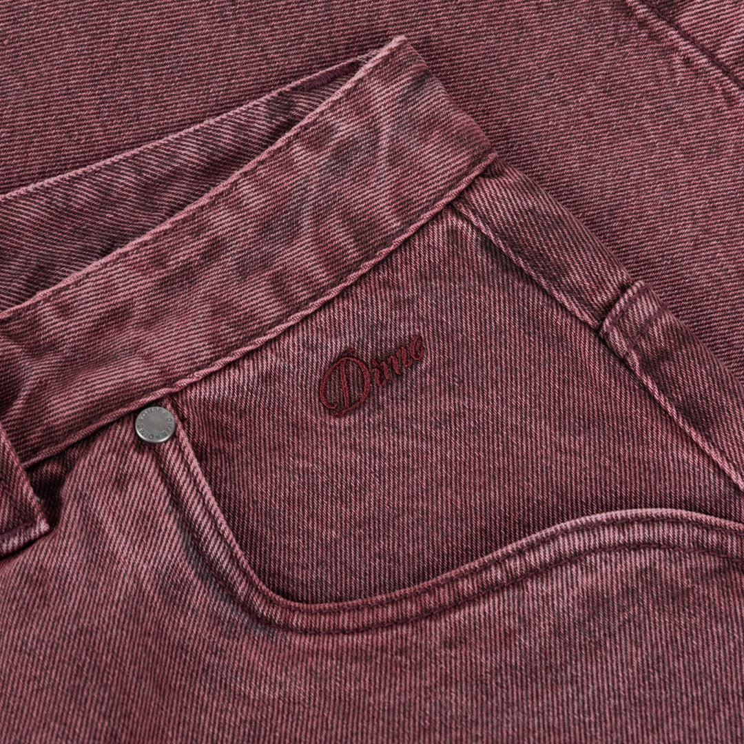 Dime Classic Denim Shorts - Wine Washed