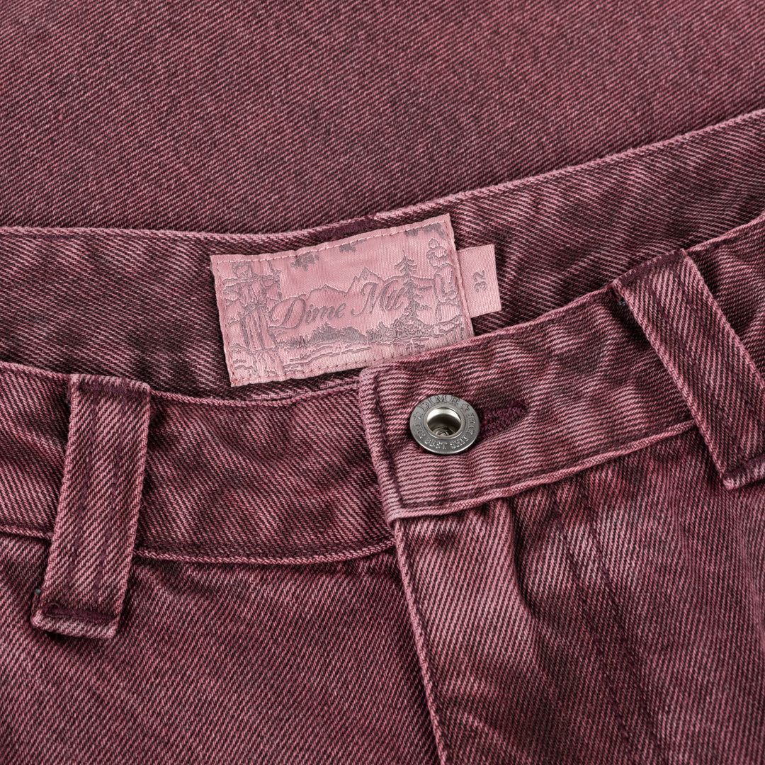 Dime Classic Denim Shorts - Wine Washed