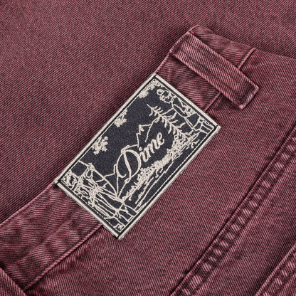 Dime Classic Denim Shorts - Wine Washed