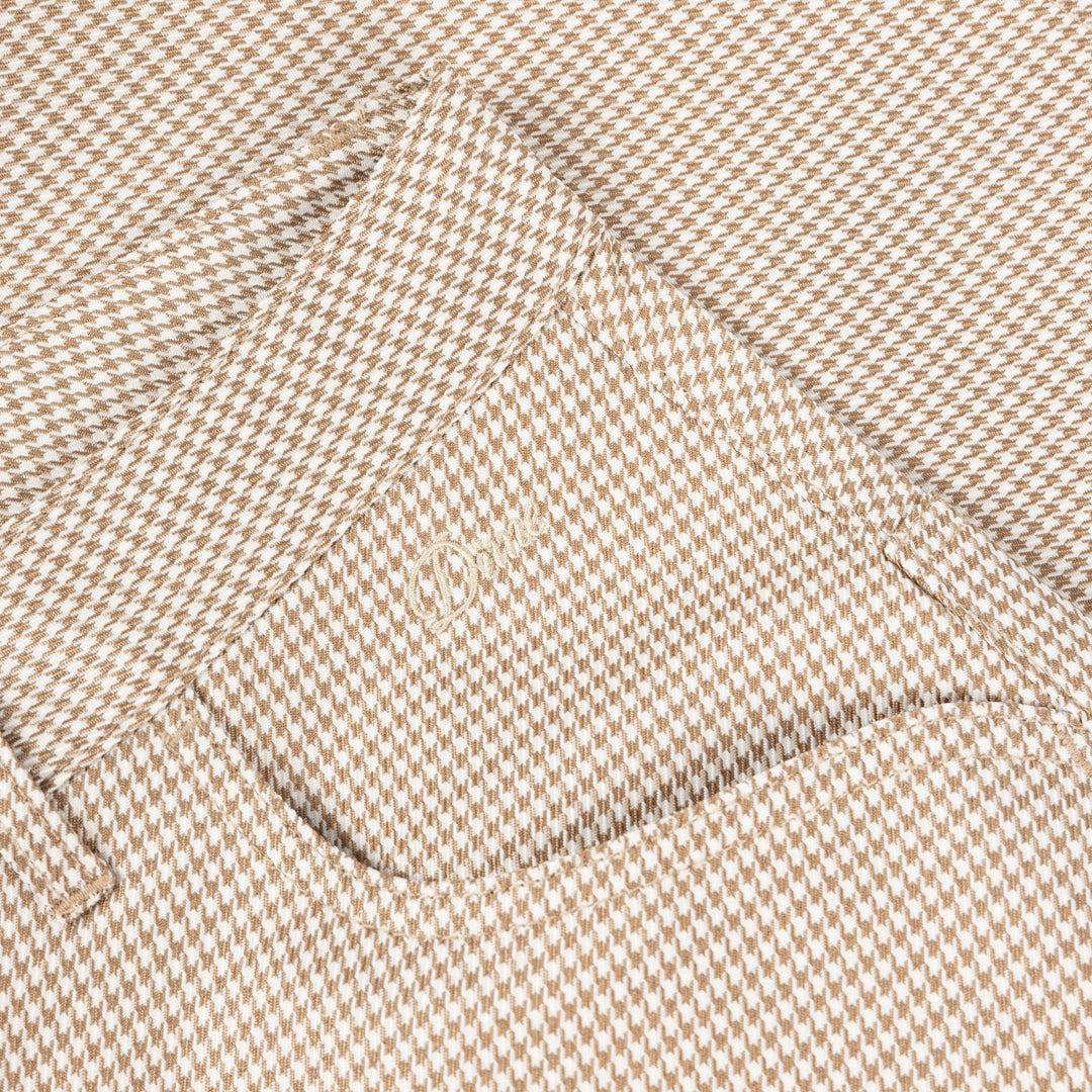 Dime Baggy Houndstooth Shorts - Beige