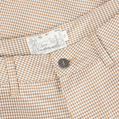 Dime Baggy Houndstooth Shorts - Beige