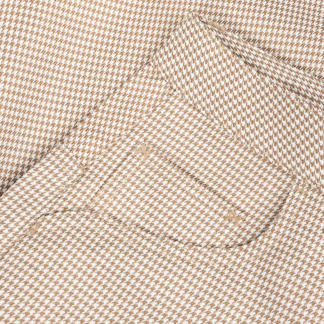 Dime Baggy Houndstooth Shorts - Beige