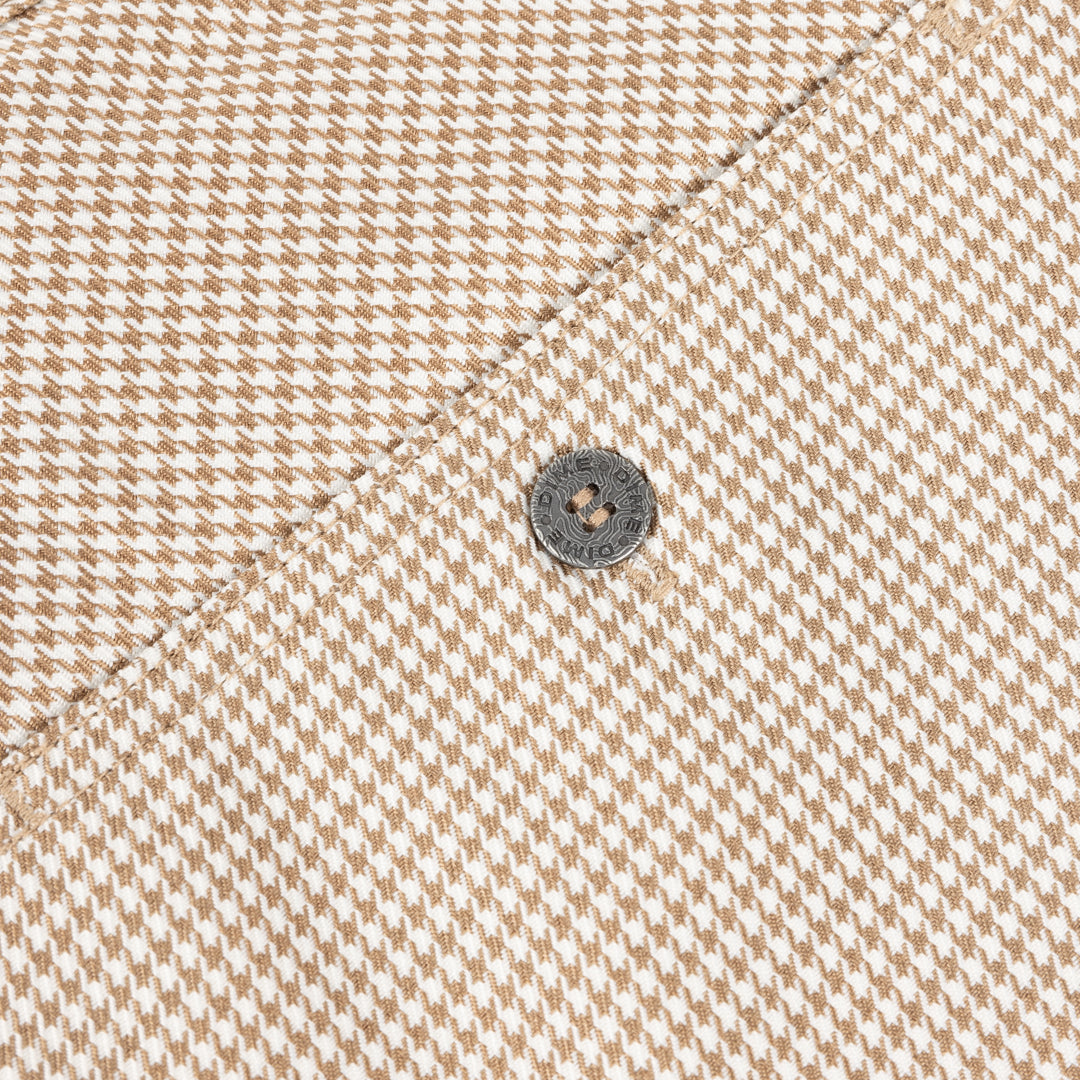 Dime Baggy Houndstooth Shorts - Beige