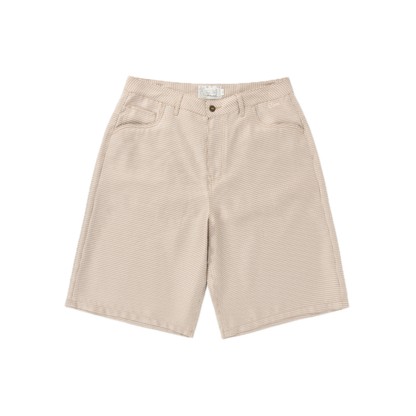 Dime Baggy Houndstooth Shorts - Beige