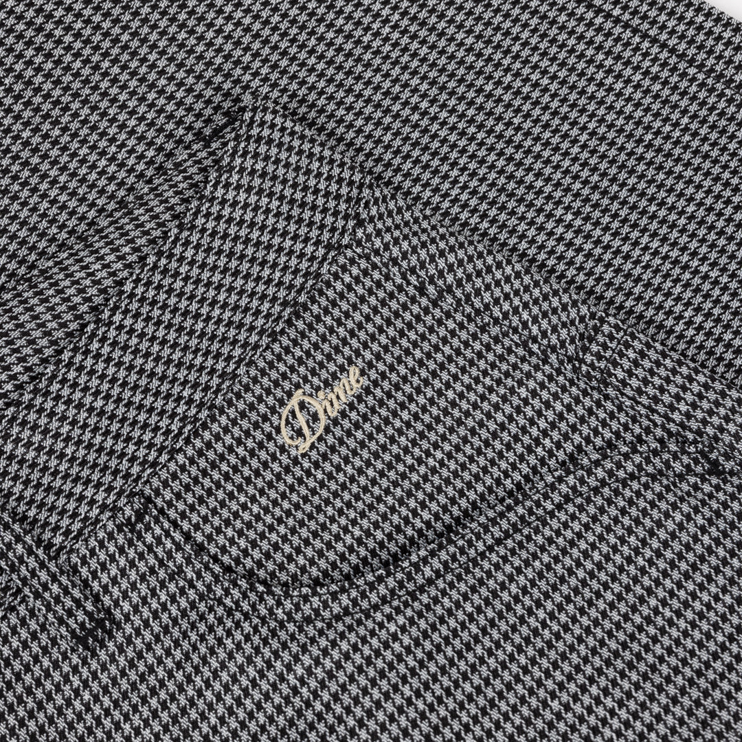 Dime Baggy Houndstooth Shorts - Gray