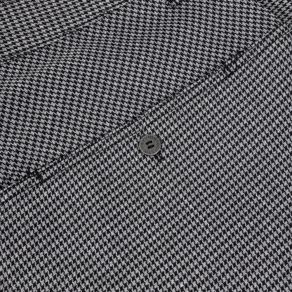 Dime Baggy Houndstooth Shorts - Gray