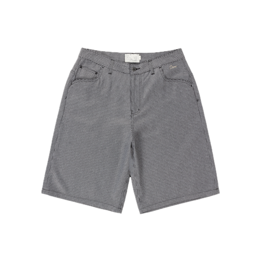 Dime Baggy Houndstooth Shorts - Gray