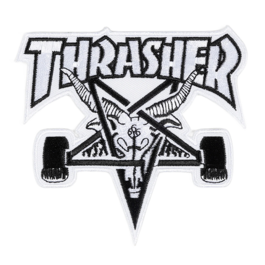 Thrasher Skategoat Patch - White