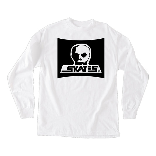 Skull Skates Surf Box Burbs Longsleeve Tee - White