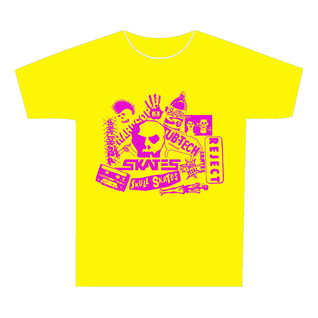 Skull Skates Heavy Bullocks Tee - Safety Yellow