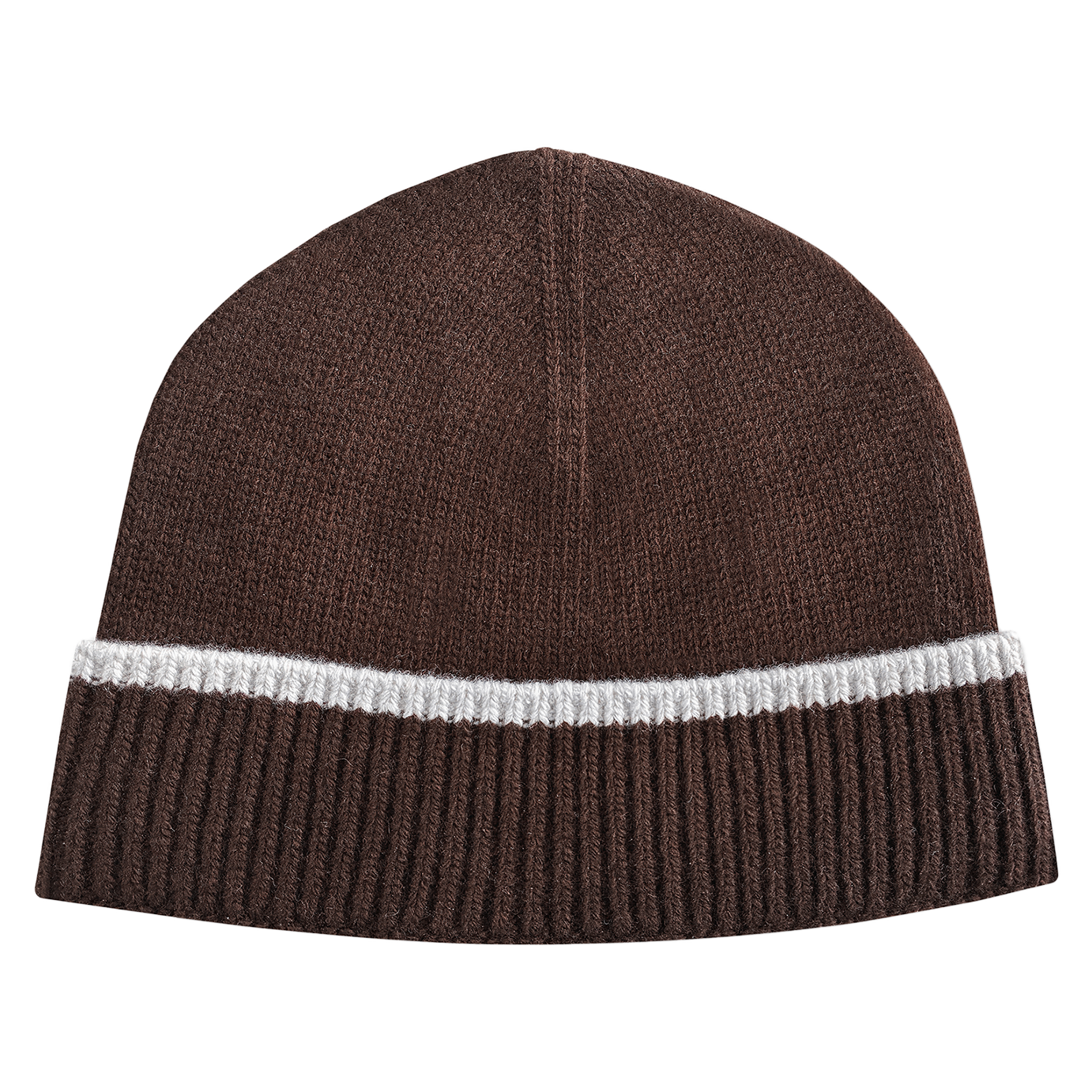 Sneeze Contrast Stripe Wool Beanie - Brown