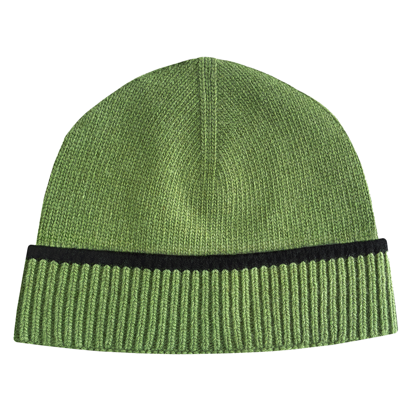 Sneeze Contrast Stripe Wool Beanie - Green