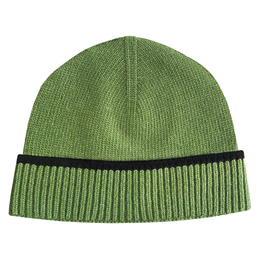 Sneeze Contrast Stripe Wool Beanie - Green