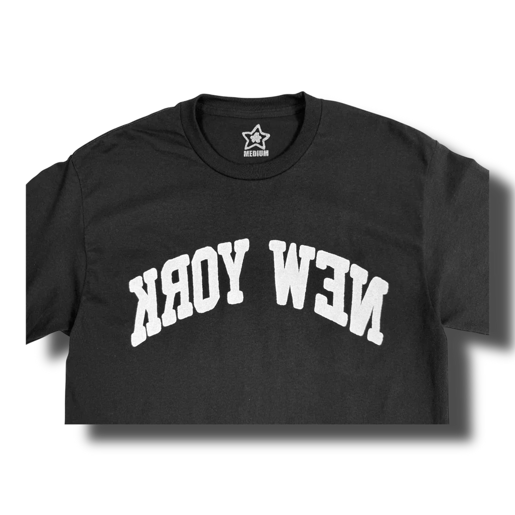 Star Team Backwards New York Tee - Black