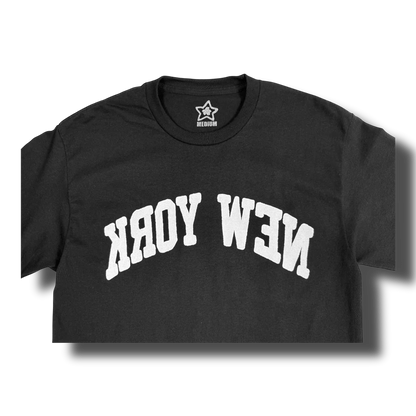 Star Team Backwards New York Tee - Black