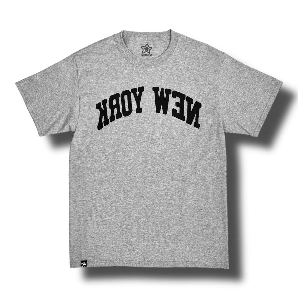 Star Team Backwards New York Tee - Grey