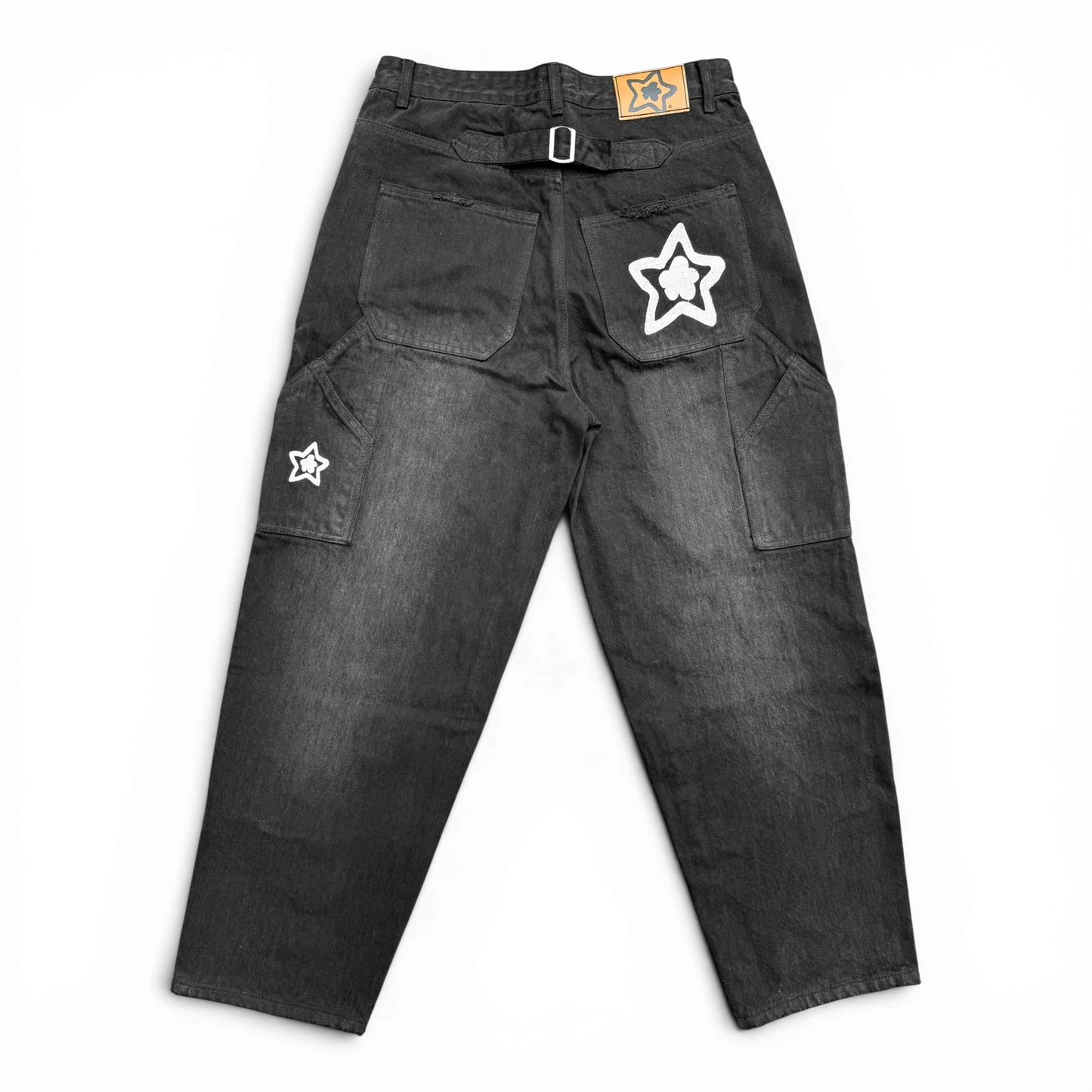 Star Team Baggy Carpenter Star Jeans - Black Selvedge
