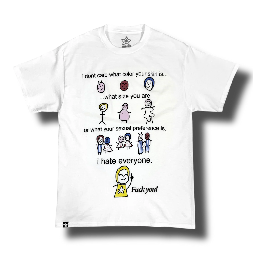 Star Team I Hate Everyone Tee - White