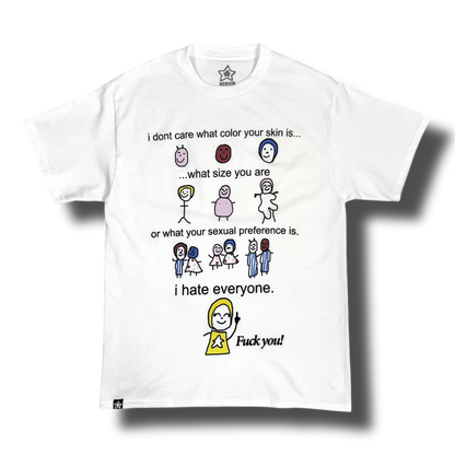 Star Team I Hate Everyone Tee - White