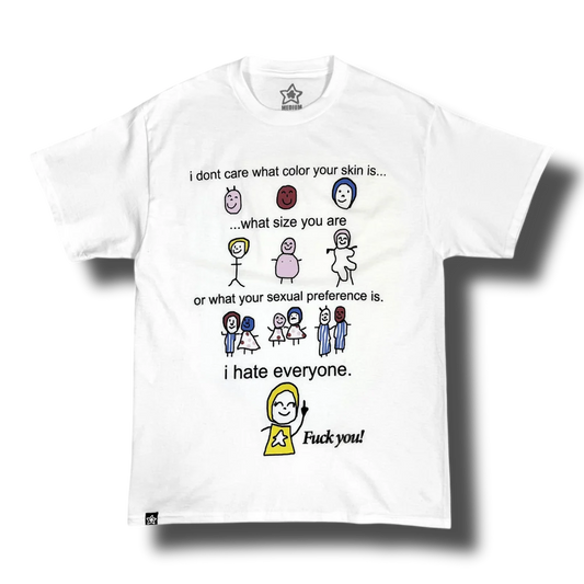 Star Team I Hate Everyone Tee - White