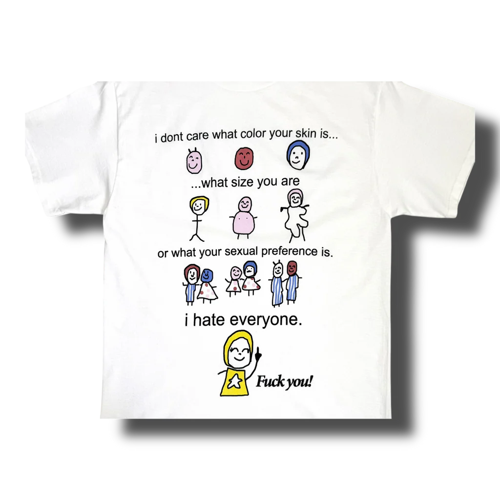 Star Team I Hate Everyone Tee - White