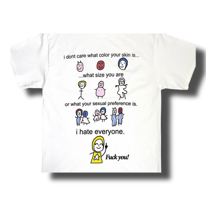 Star Team I Hate Everyone Tee - White