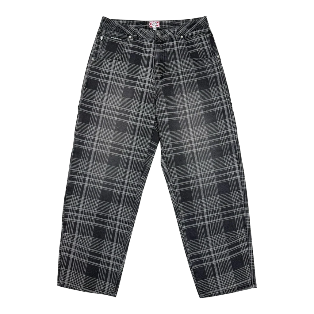Star Team Plaid Jeans - Black