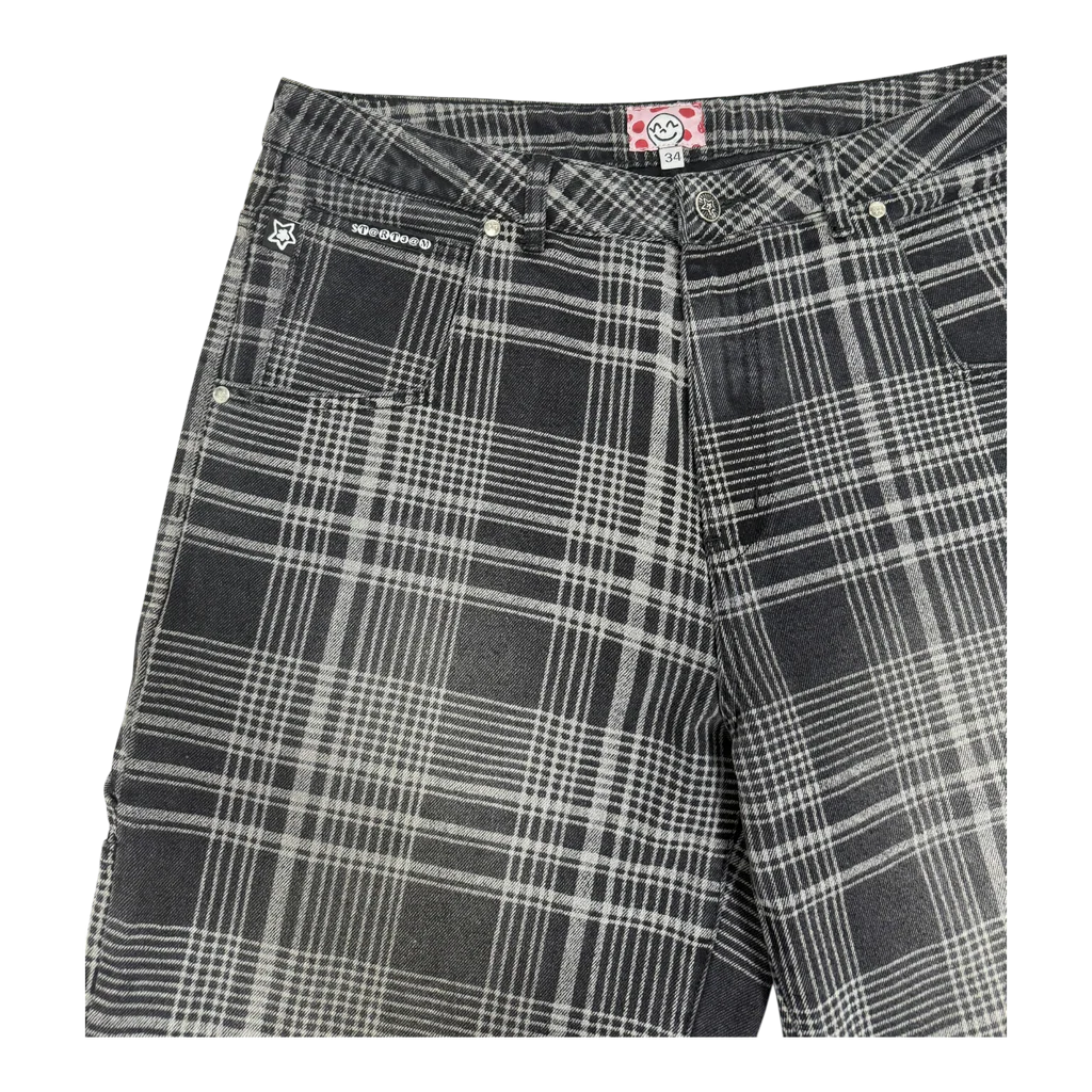 Star Team Plaid Jeans - Black