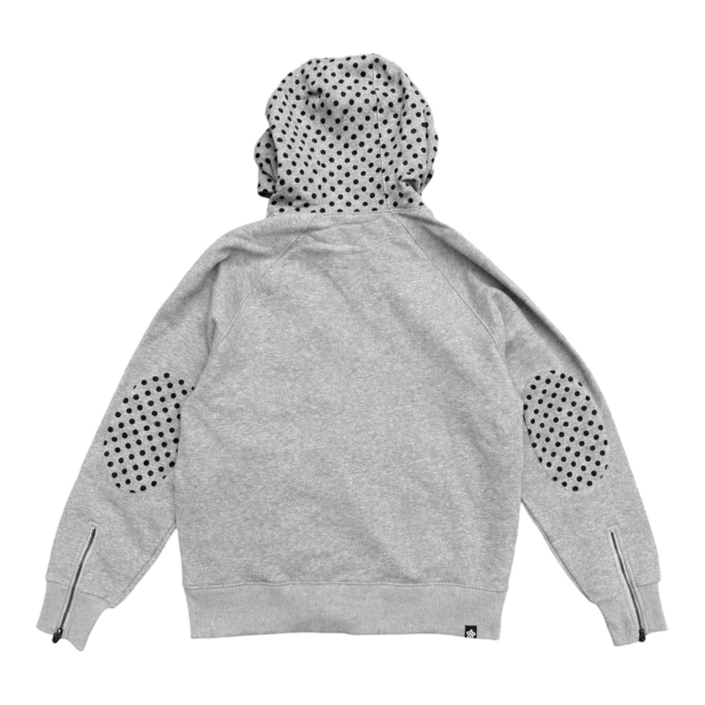 Star Team Polka Dot Full Zip Hoodie - Grey