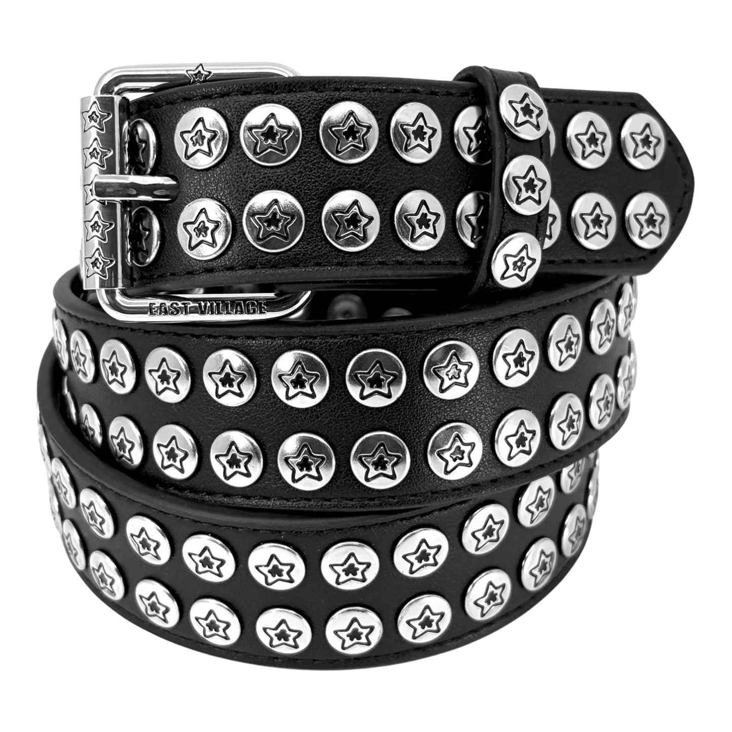 Star Team Studded Star Belt - Black