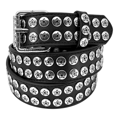 Star Team Studded Star Belt - Black