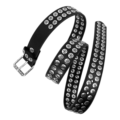 Star Team Studded Star Belt - Black