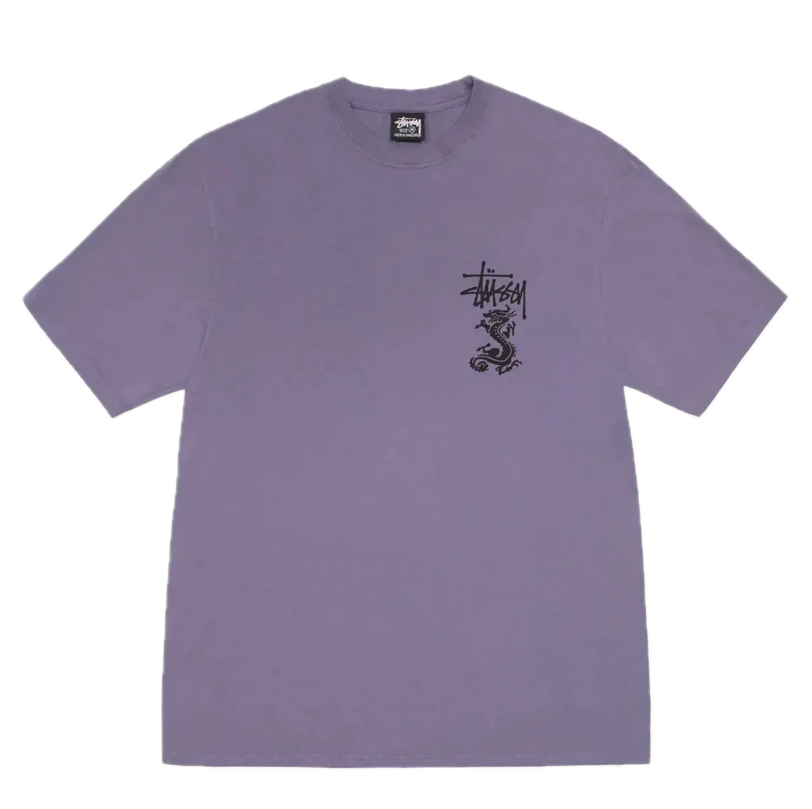 Stussy Double Dragon Pigment Dyed Tee - Grape – Ninetimes Skateshop