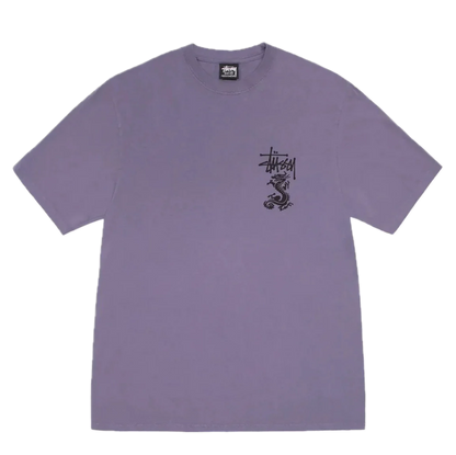 Stussy Double Dragon Pigment Dyed Tee - Grape – Ninetimes Skateshop