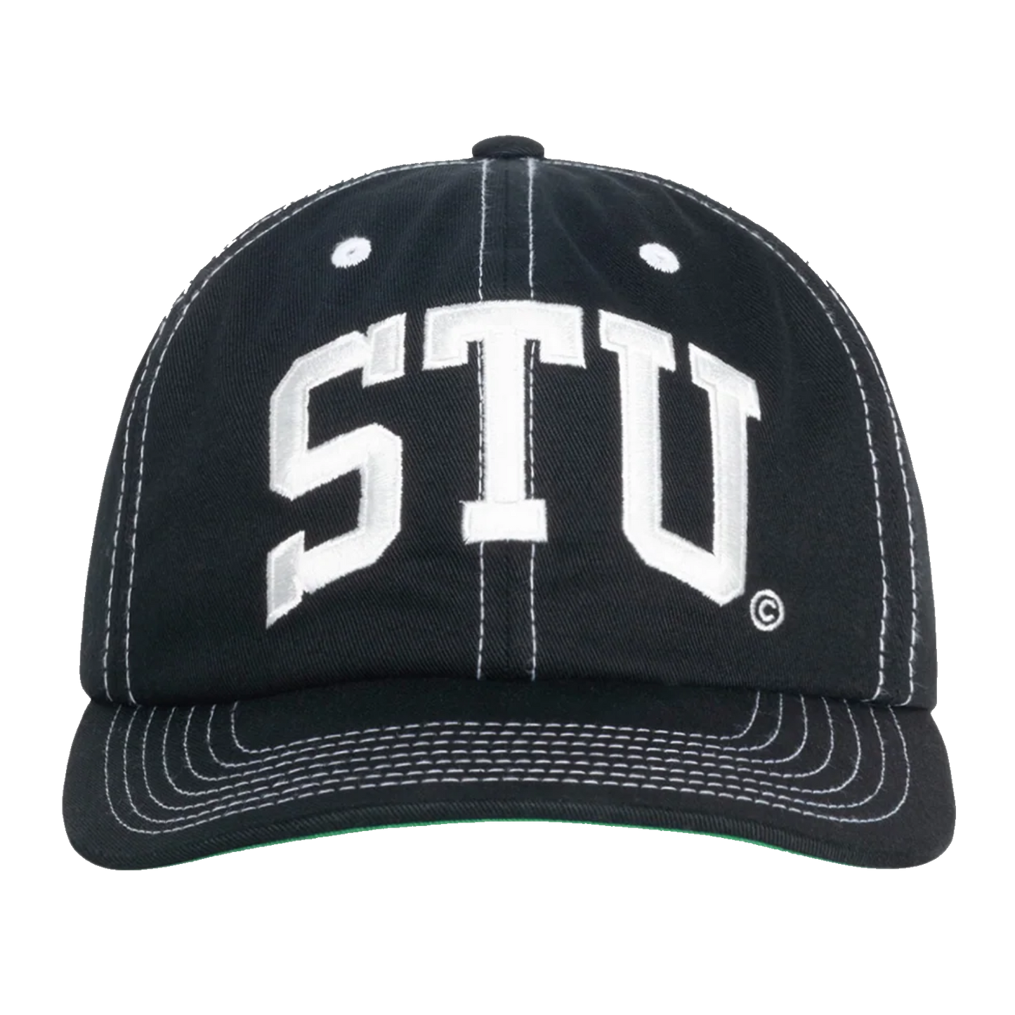 Stussy Stu Arch Strapback Cap - True Black