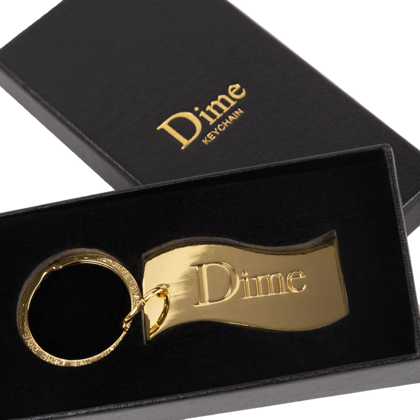 Dime Classic Flag Keychain - Gold