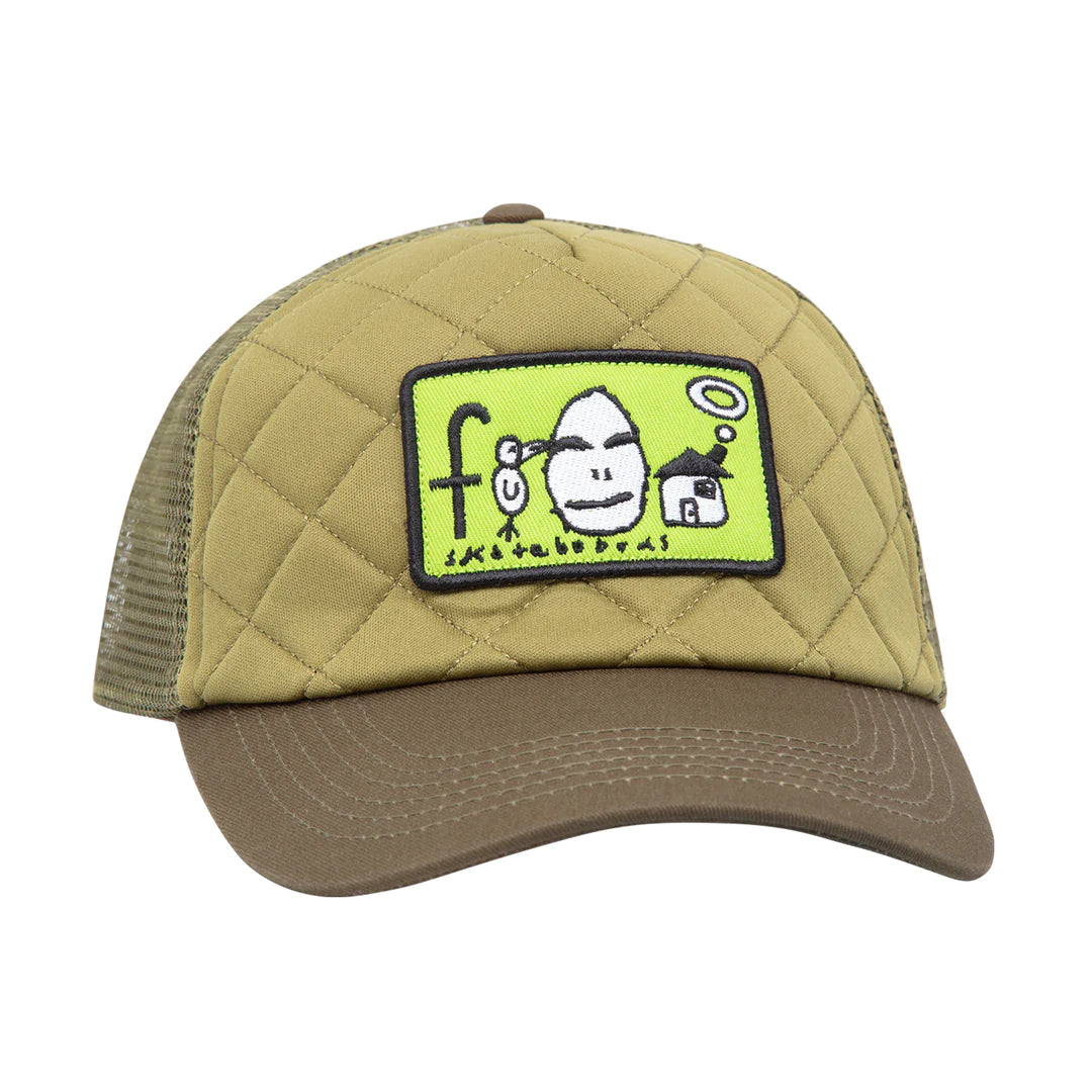 Frog Home Sweet Egg Mesh Hat - Olive