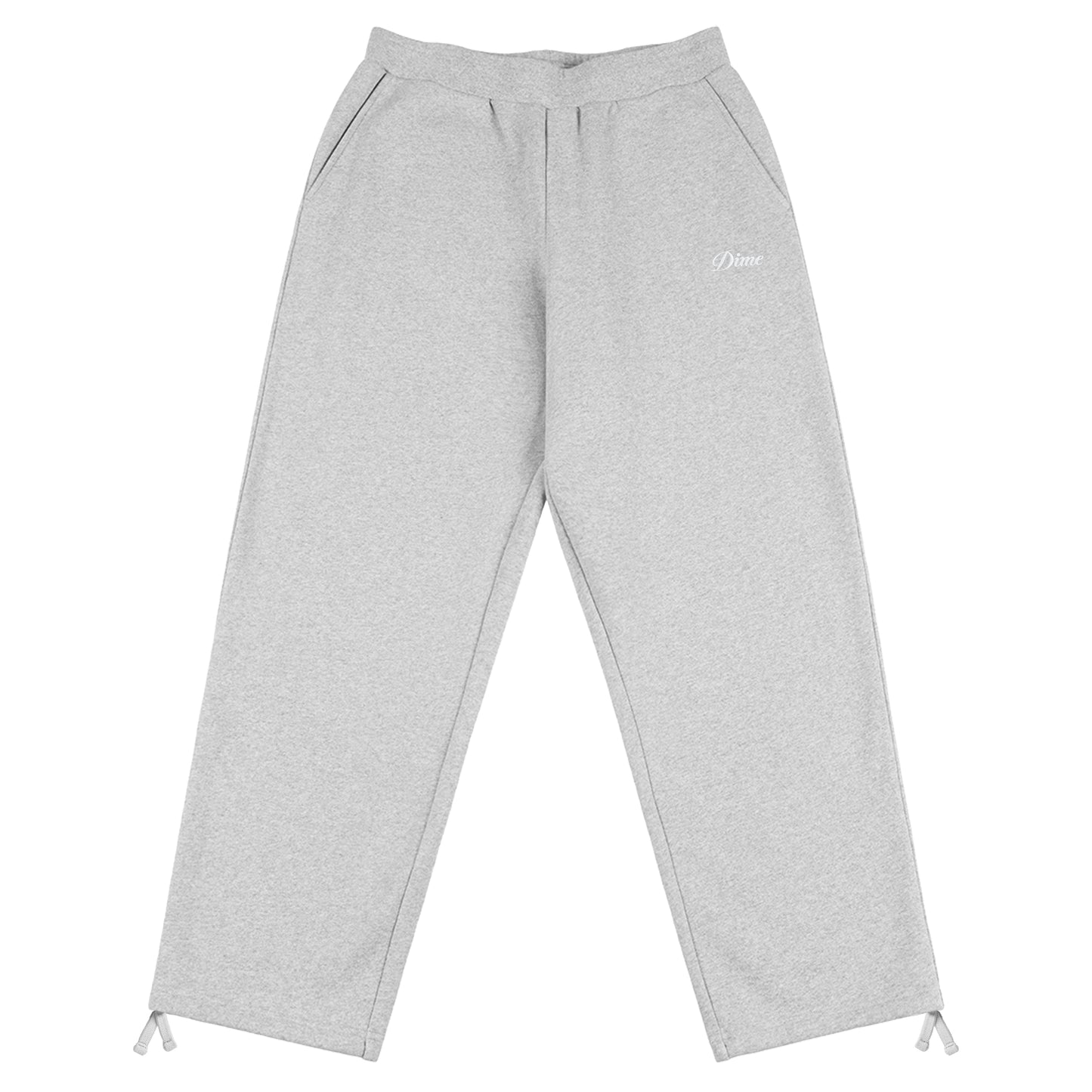 Dime Cursive Small Logo Sweatpants - Heather Gray