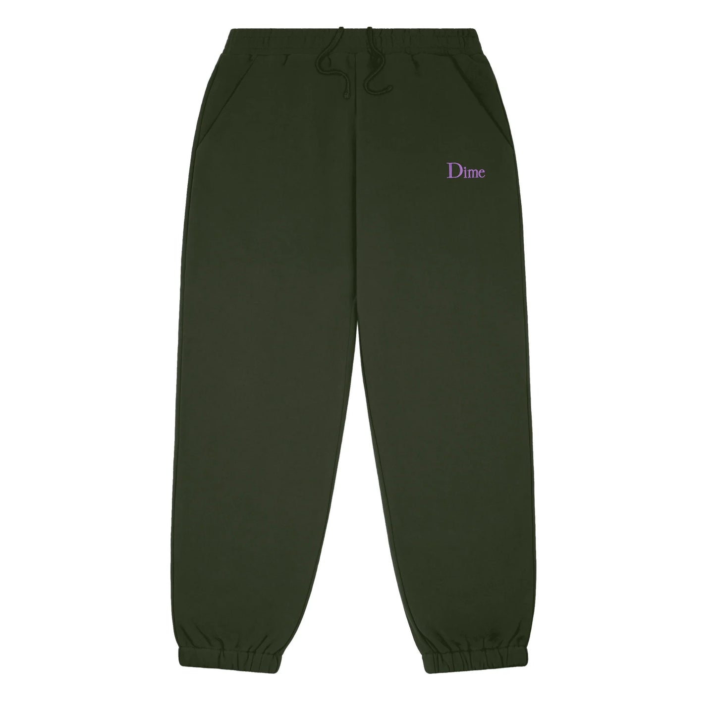 Dime Classic Small Logo Sweatpants - Forest Green