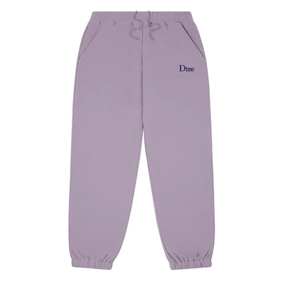 Dime Classic Small Logo Sweatpants - Plum Gray