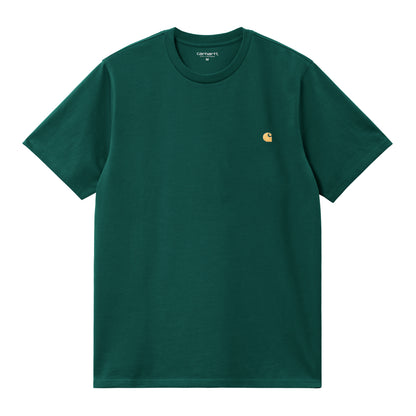 Carhartt WIP Chase Tee - Chervil/Gold