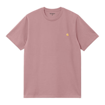 Carhartt WIP Chase Tee - Glassy Pink/Gold