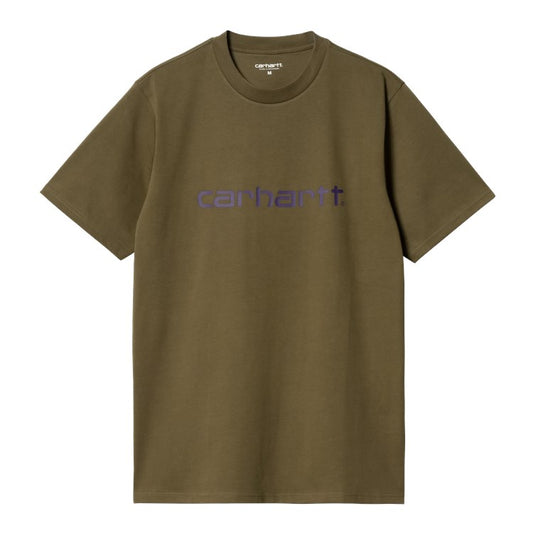 Carhartt WIP Script Tee - Highland/Cassis