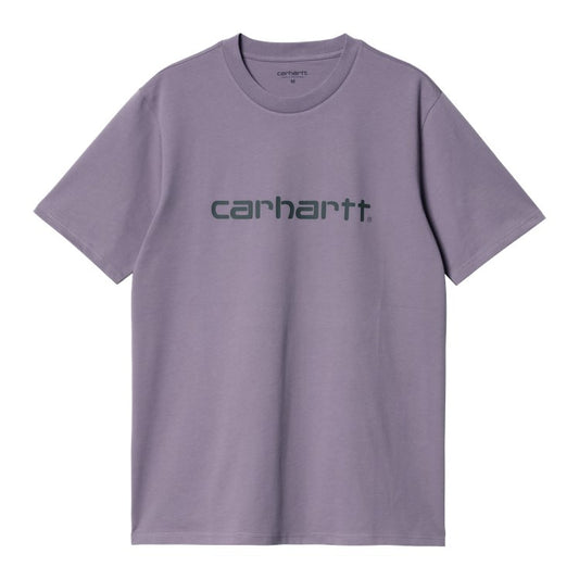 Carhartt WIP Script Tee - Glassy Purple/Discovery Green