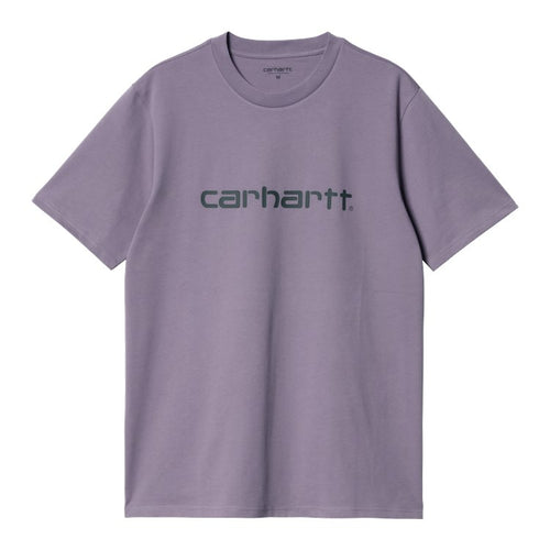 Carhartt WIP Script Tee - Glassy Purple/Discovery Green